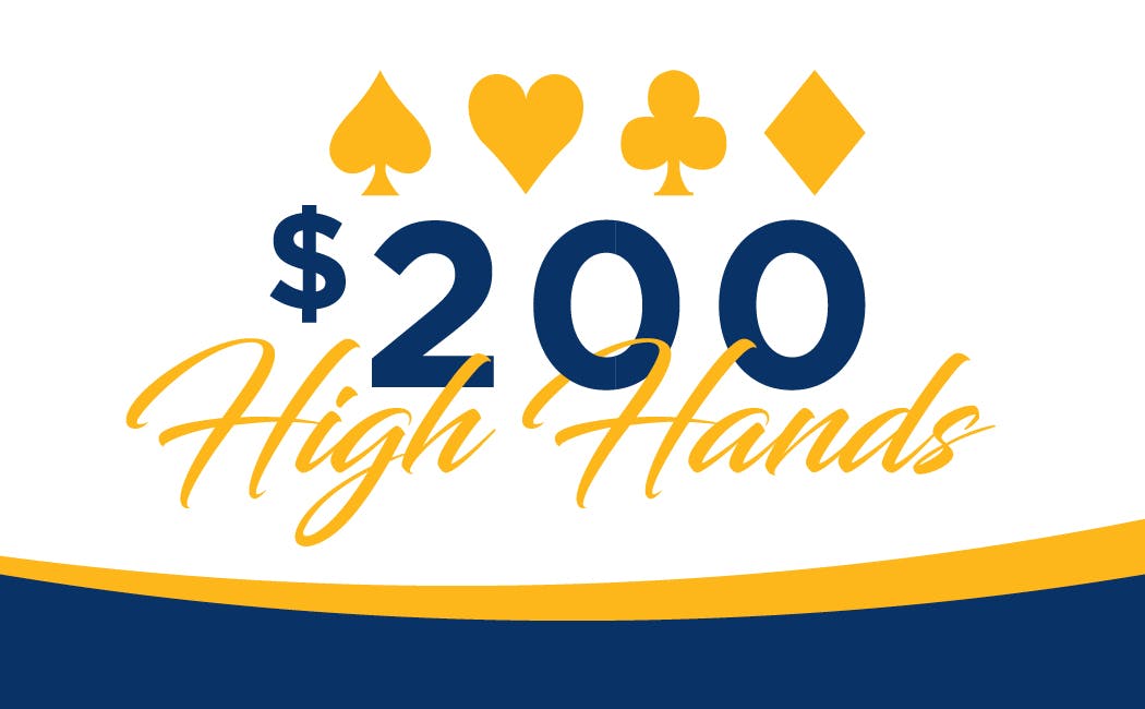 Promotions - $200 High Hands Daily - Philadelphia Poker - Web Image