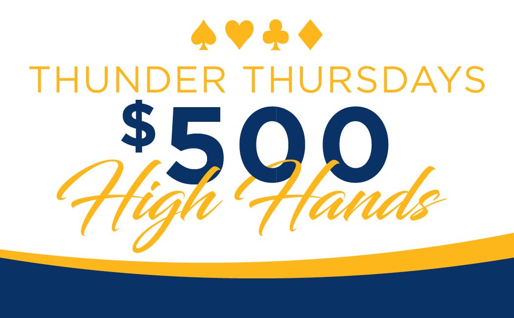 Rivers Casino Philadelphia Poker Promotions - Thunder Thursdays $500 High Hands Web Image 