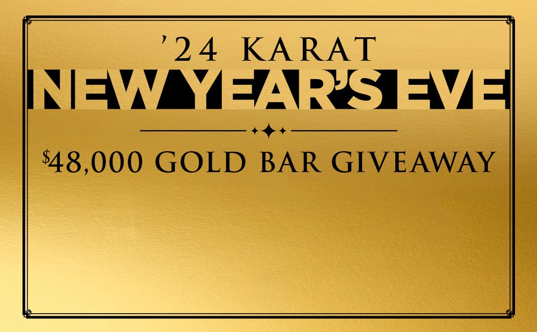 nye gold bar giveaway, casino promotions, casino rewards, casino sweepstakes