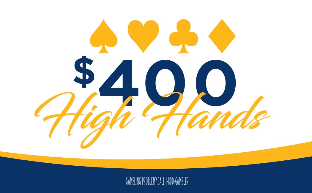 Poker Room Promotions in Philadelphia - Weekly $400 High Hands 