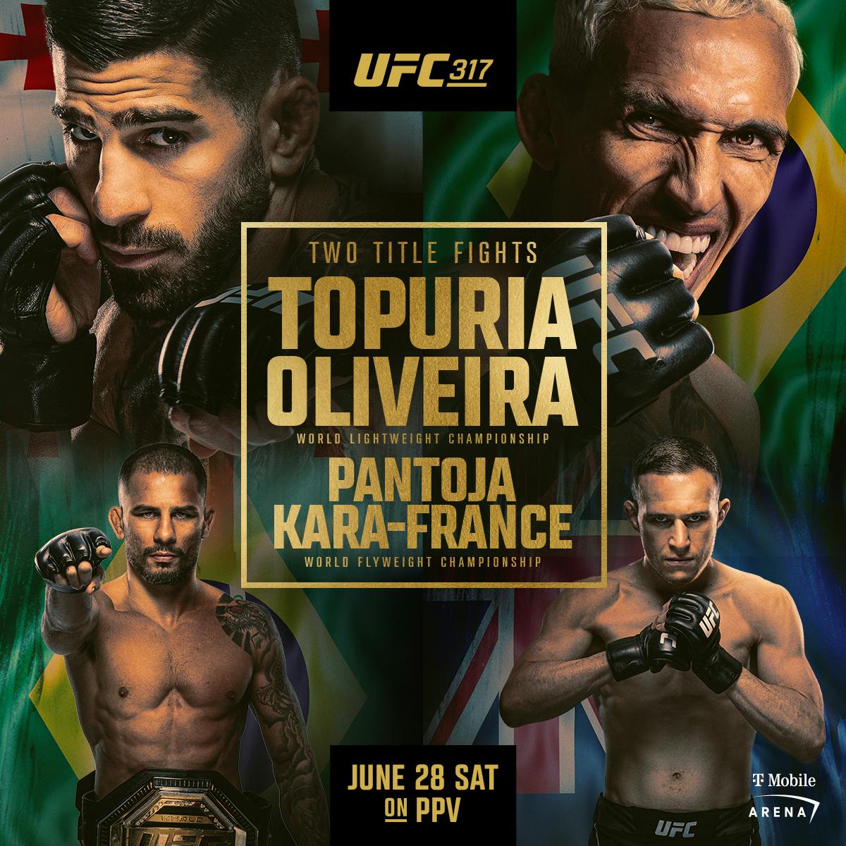 Topuria vs. Oliveria Ufc 317 free to watch ufc fight night philly