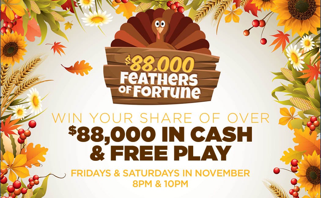 feathers of fortune, casino promotion, casino rewards, philly casino promotion