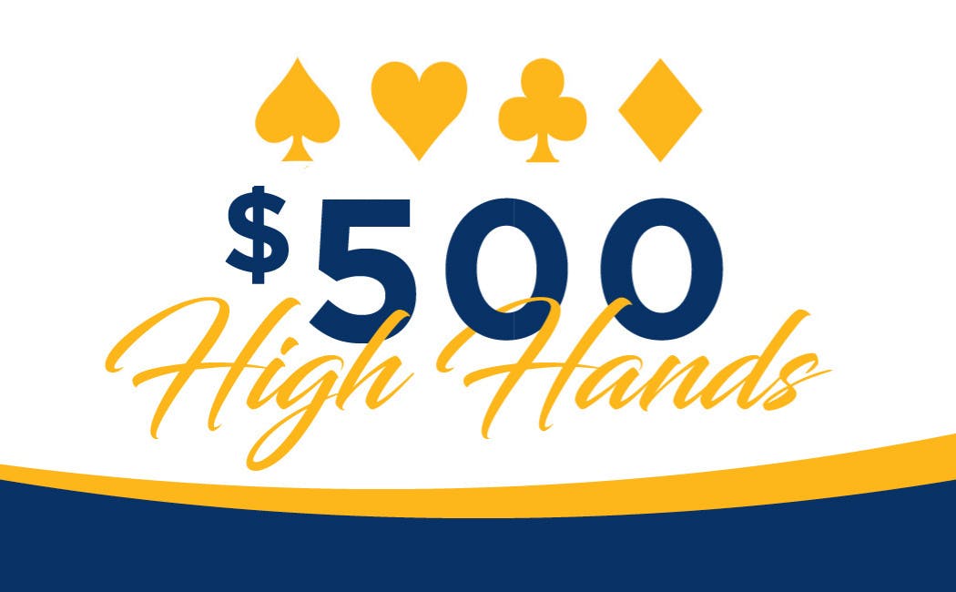 Things to do in Philly - Poker Room Promotions - $500 High Hands