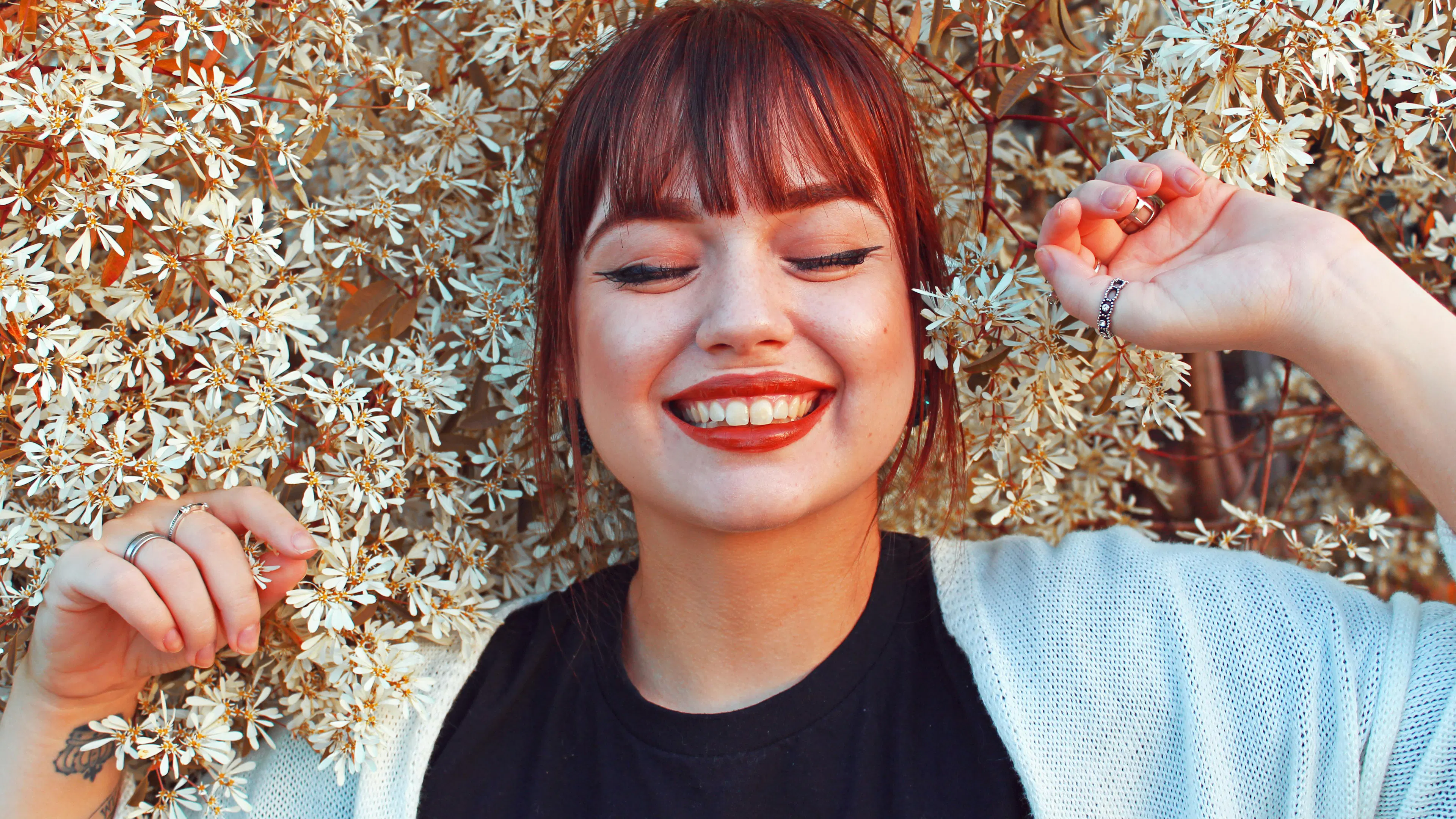 A smiling woman