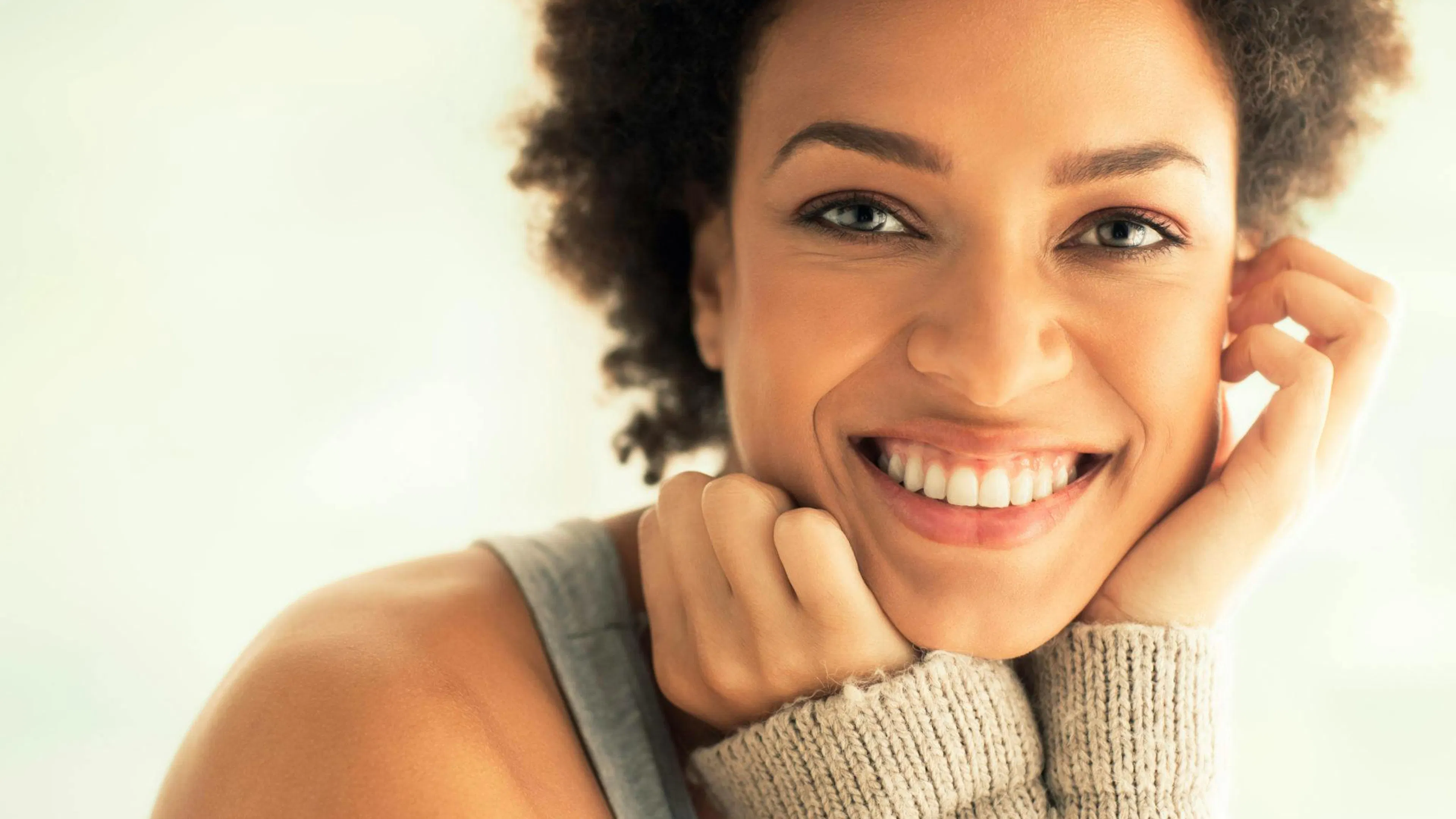A smiling woman