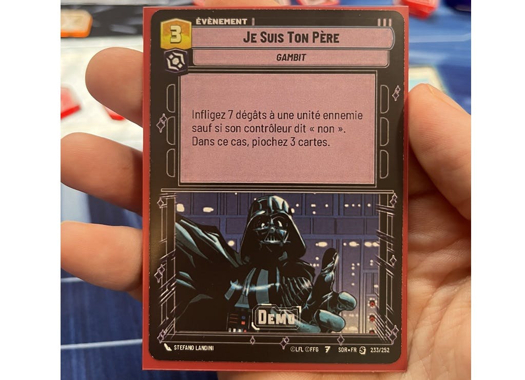 Les cartes du jeu Star Wars Unlimited