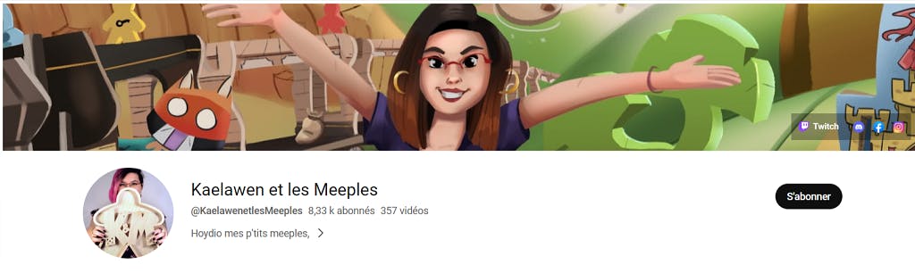 La chaîne YouTube Kaelawen et les Meeples