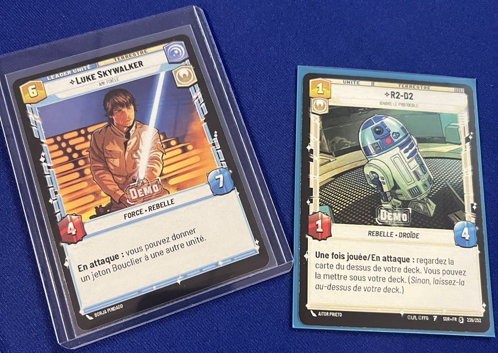 Les cartes du jeu Star Wars Unlimited