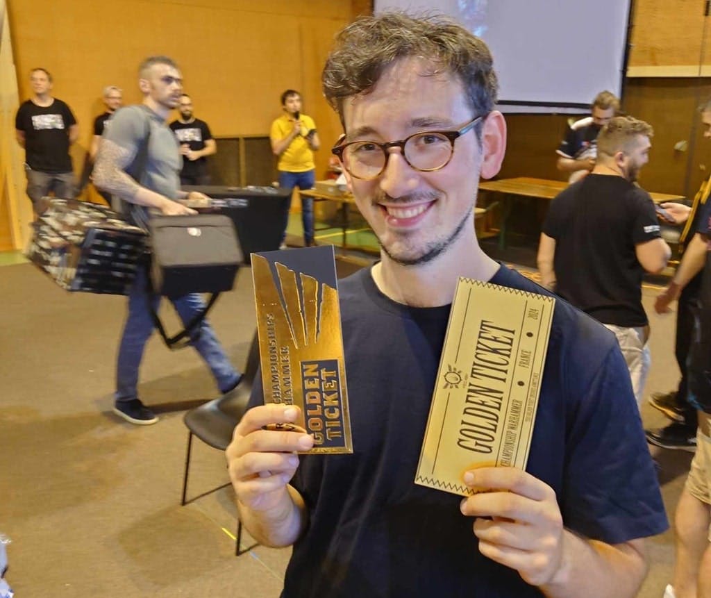 Jean-Loup Genin avec son Golden Ticket