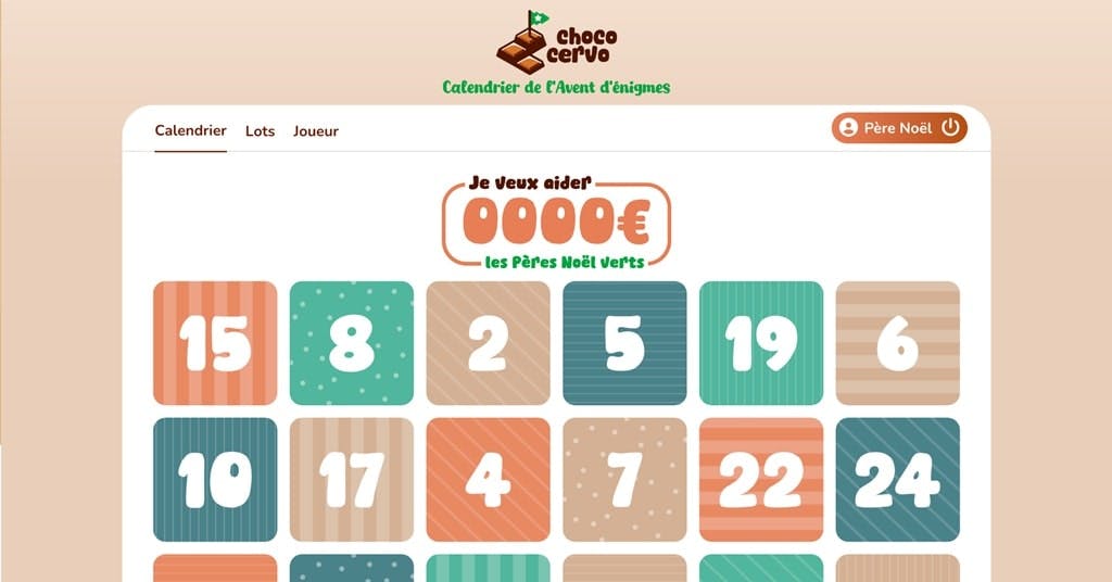 Le calendrier de l'avent Choco Cervo