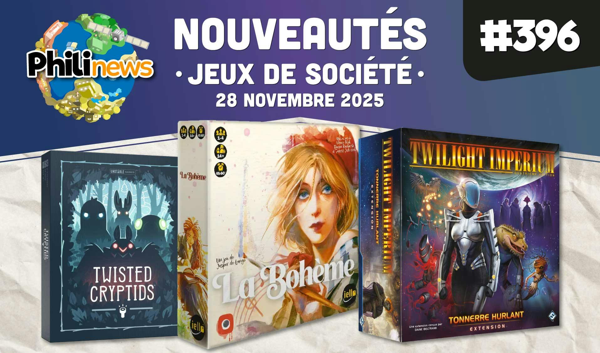 Philinews #396 - Nouveautés ludiques
