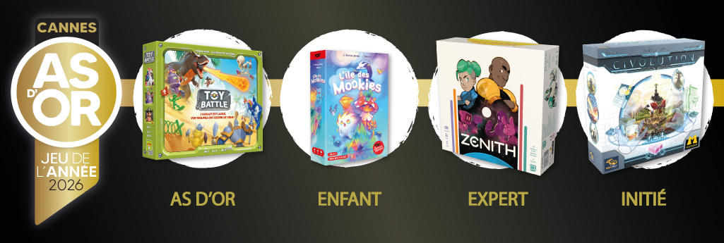 Les 4 jeux gagnants de l'As d'Or 2026