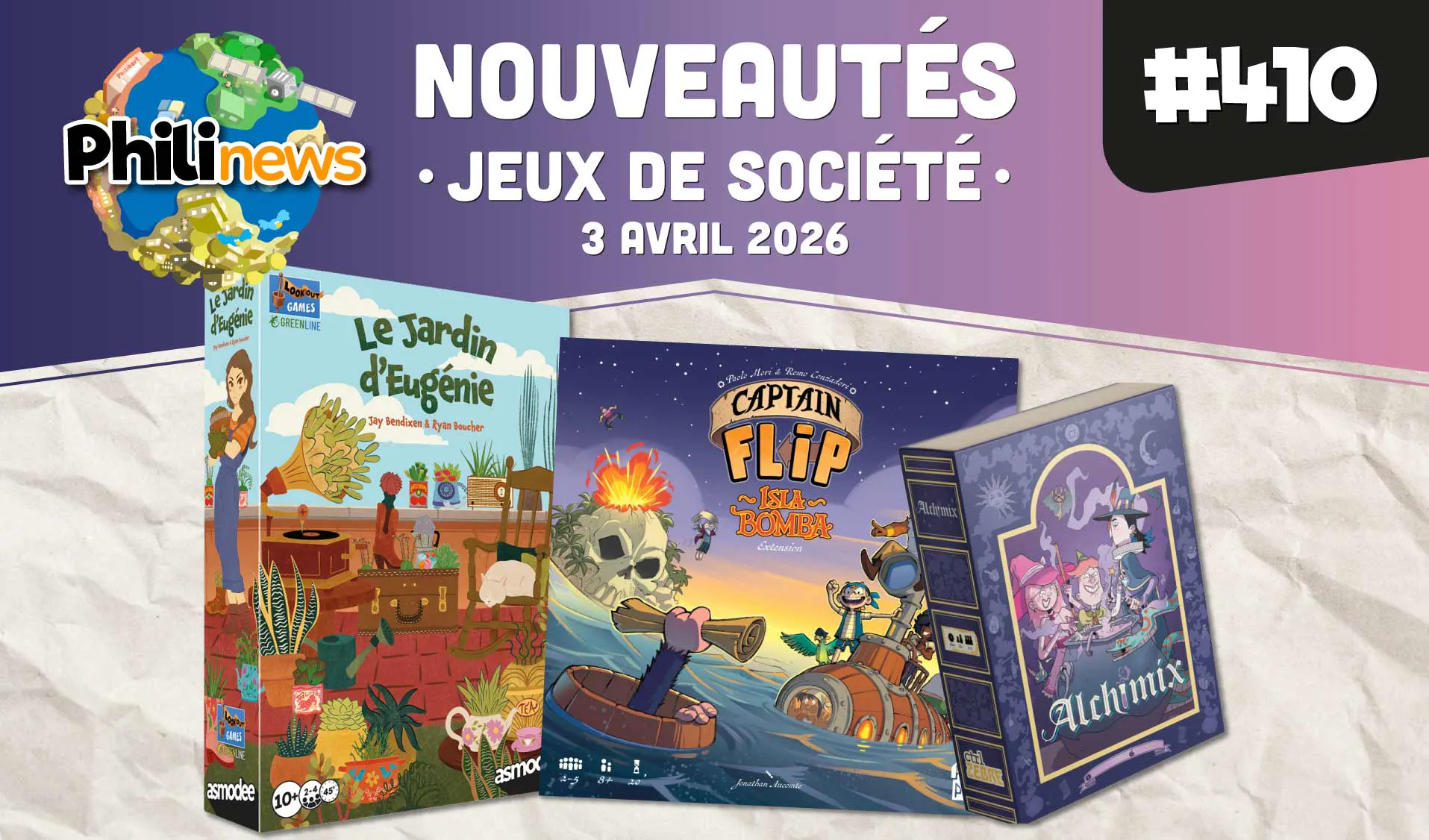 Philinews #410 - Nouveautés ludiques