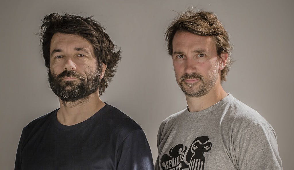  Ludovic Roudy et Bruno Sautter, co-fondateurs de la maison d’édition Serious Poulp