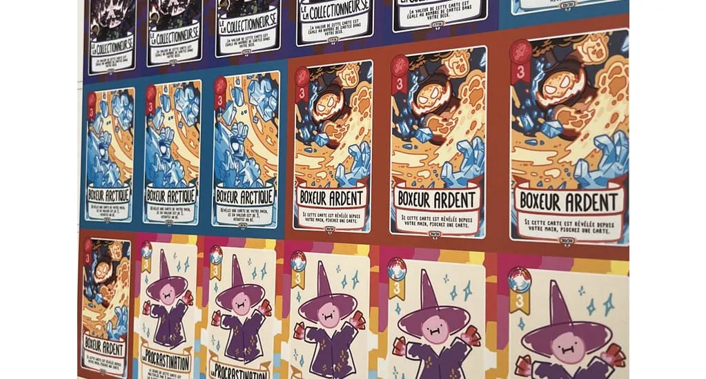 Des cartes du jeu Donjon & Procrastination