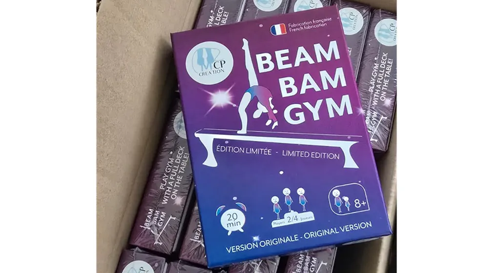 La boîte du jeu de société Beam Bam Gym