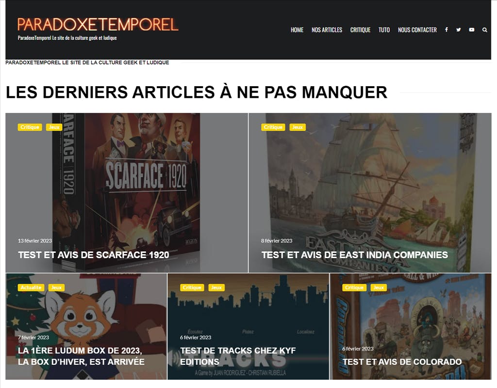 Le site ParadoxeTemporel