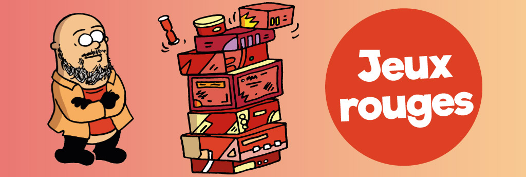 Les jeux de société avec des boîtes rouges