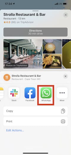 how to share your ETA