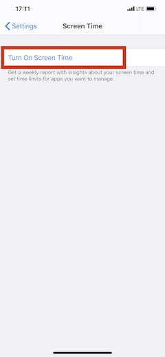 iphone screen time settings