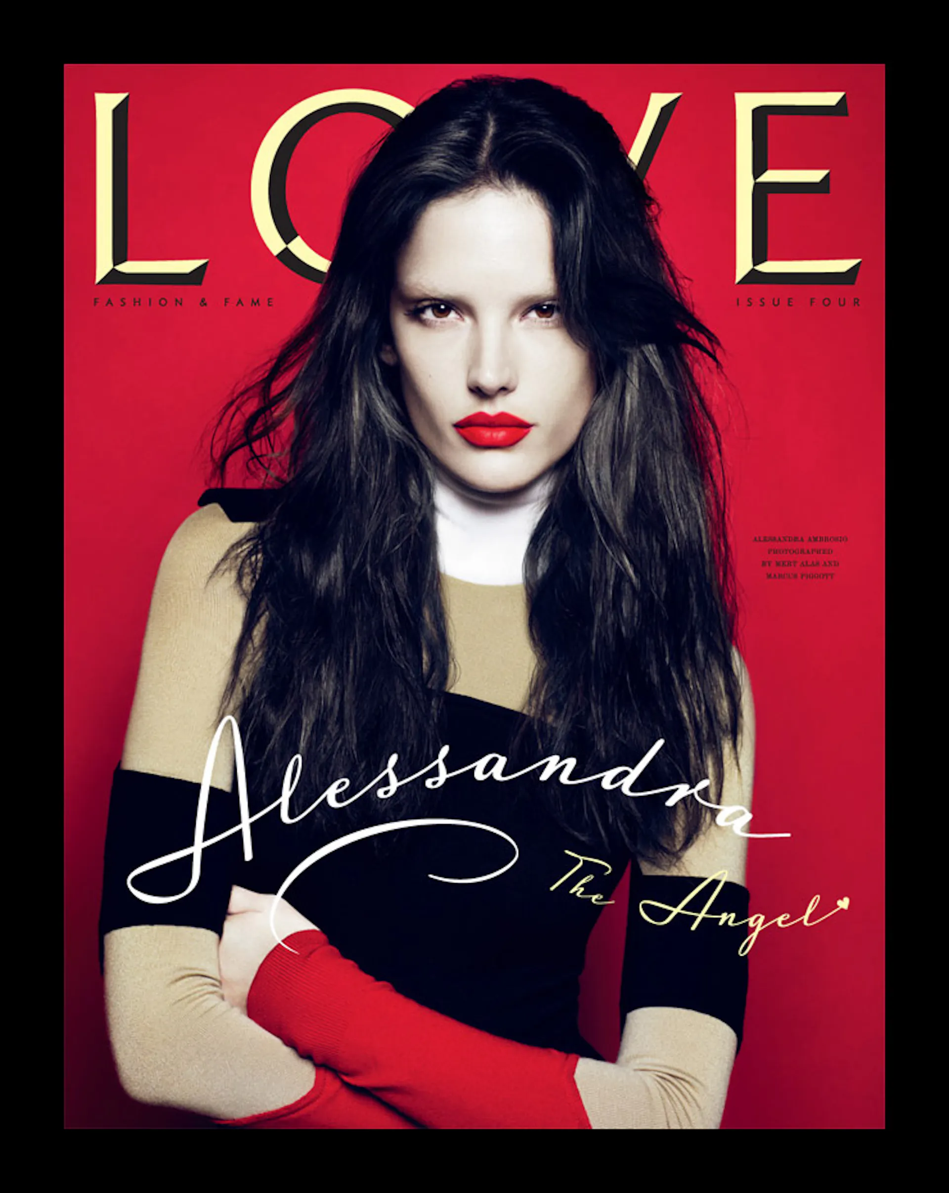 Luxus Brut Font used on the LOVE magazine title