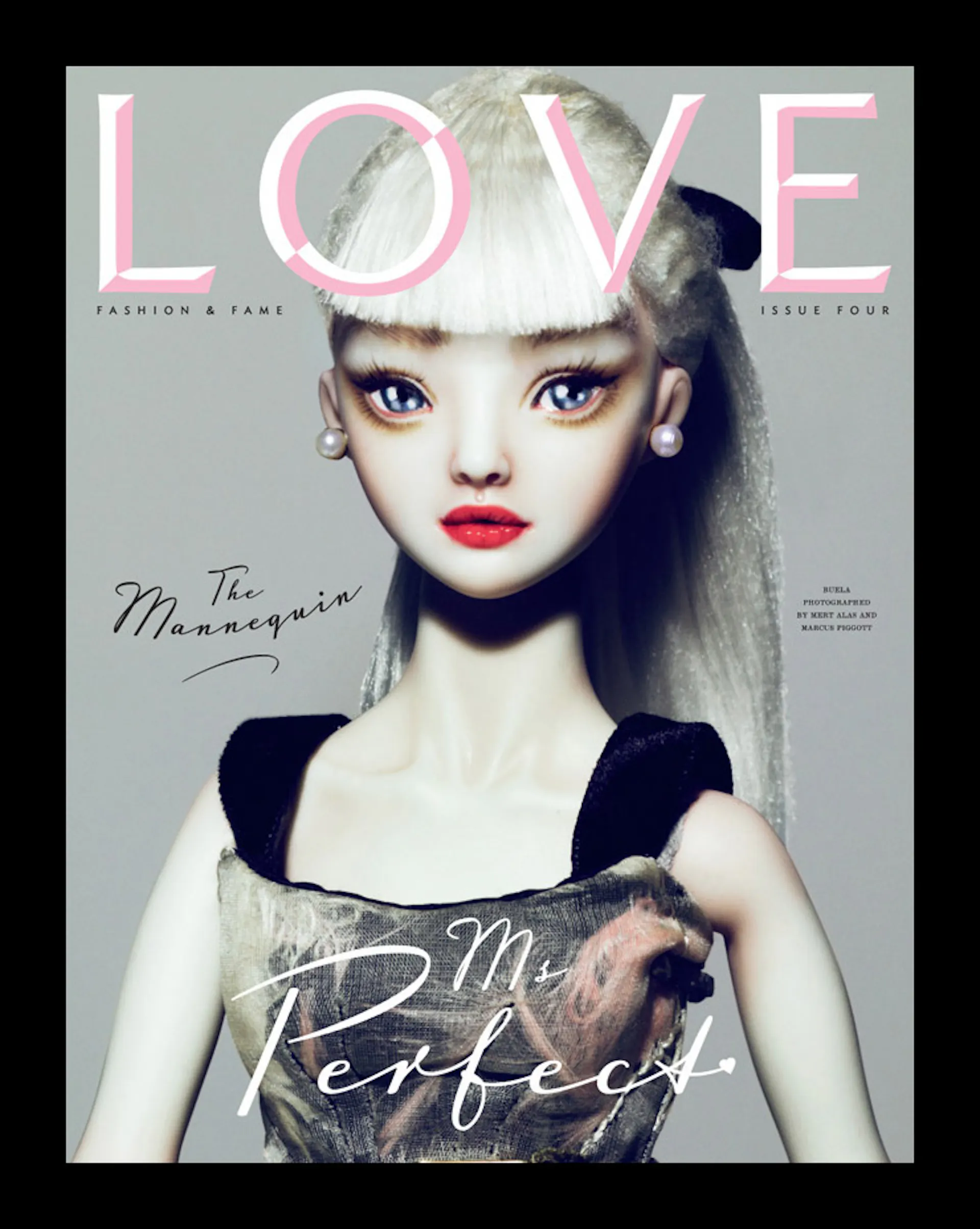 Luxus Brut Font used on the LOVE magazine title