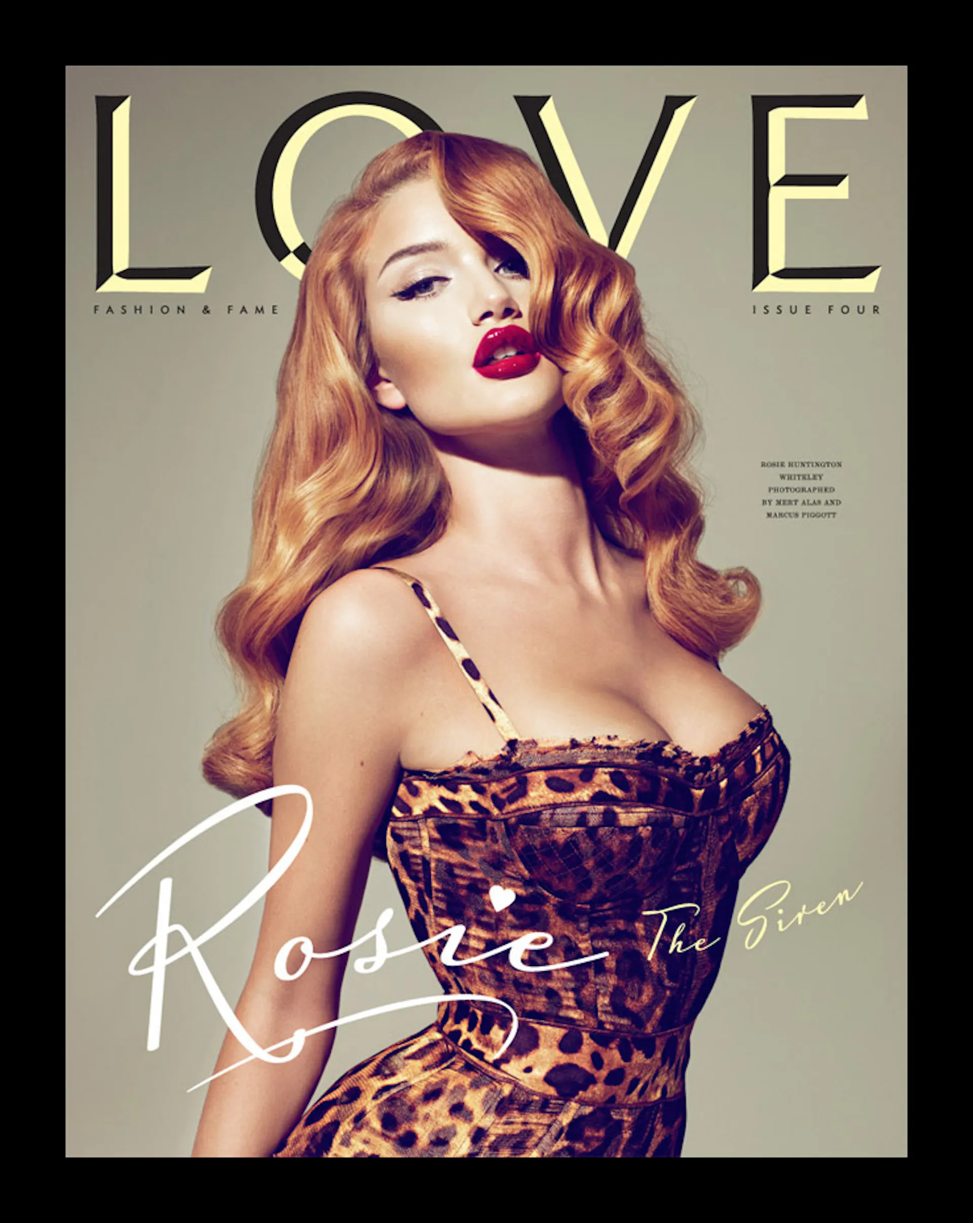 Luxus Brut Font used on the LOVE magazine title