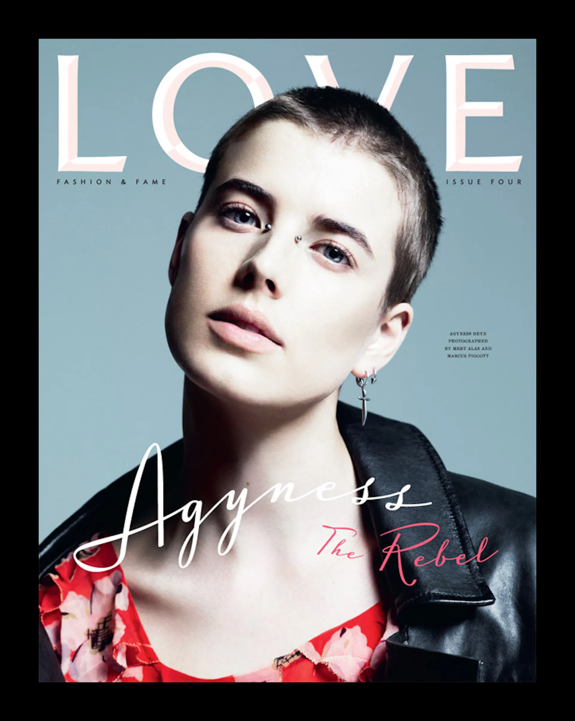 Luxus Brut Font used on the LOVE magazine title