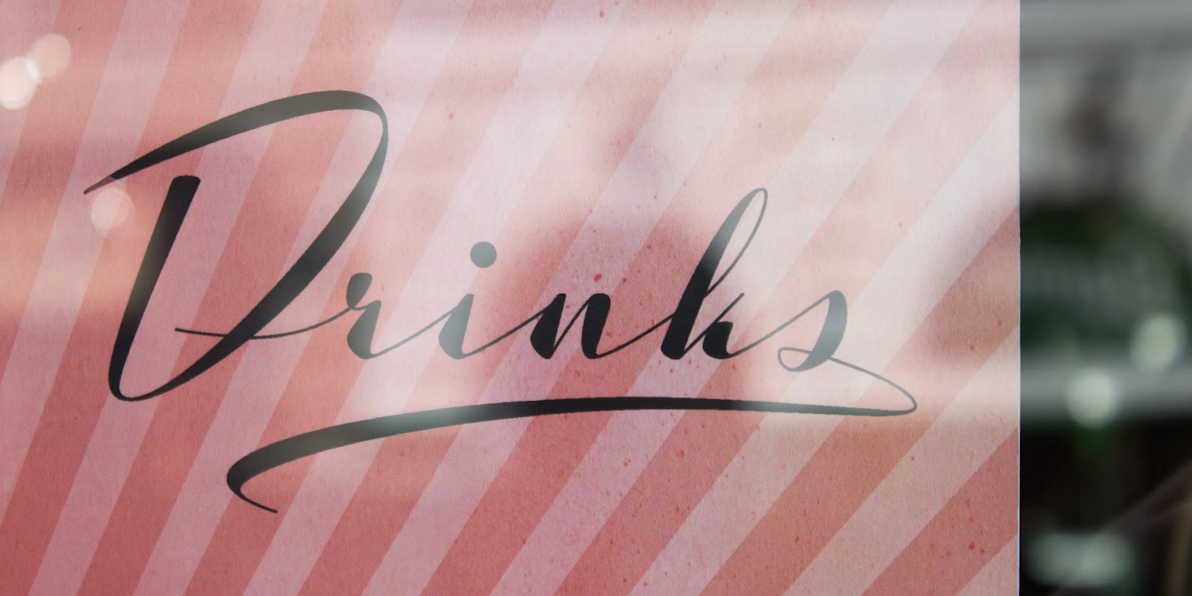 Sample use of Luxus Brut Sparkling Font on a drinks menu