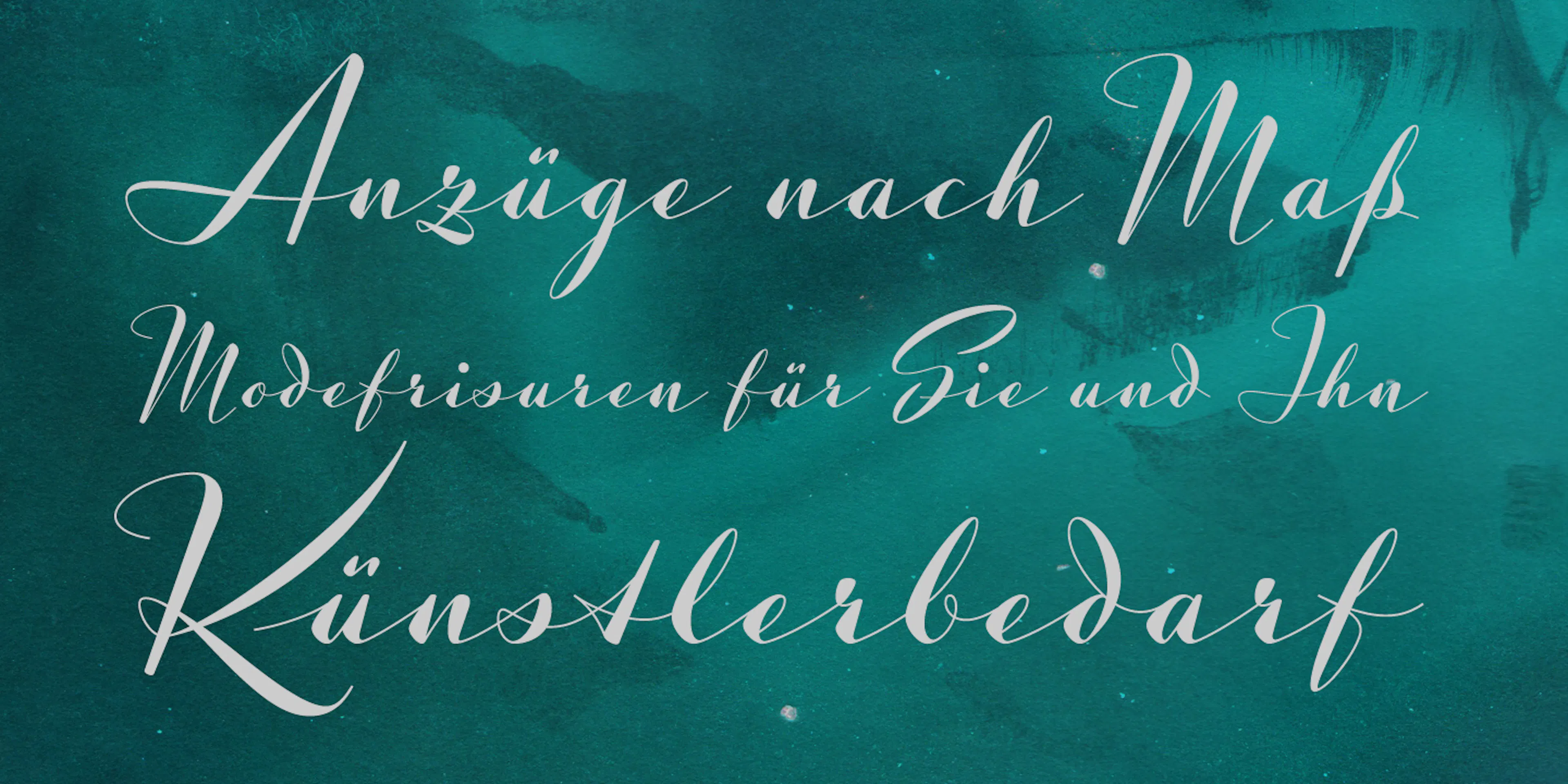 Luxus Brut Sparkling Font specimen