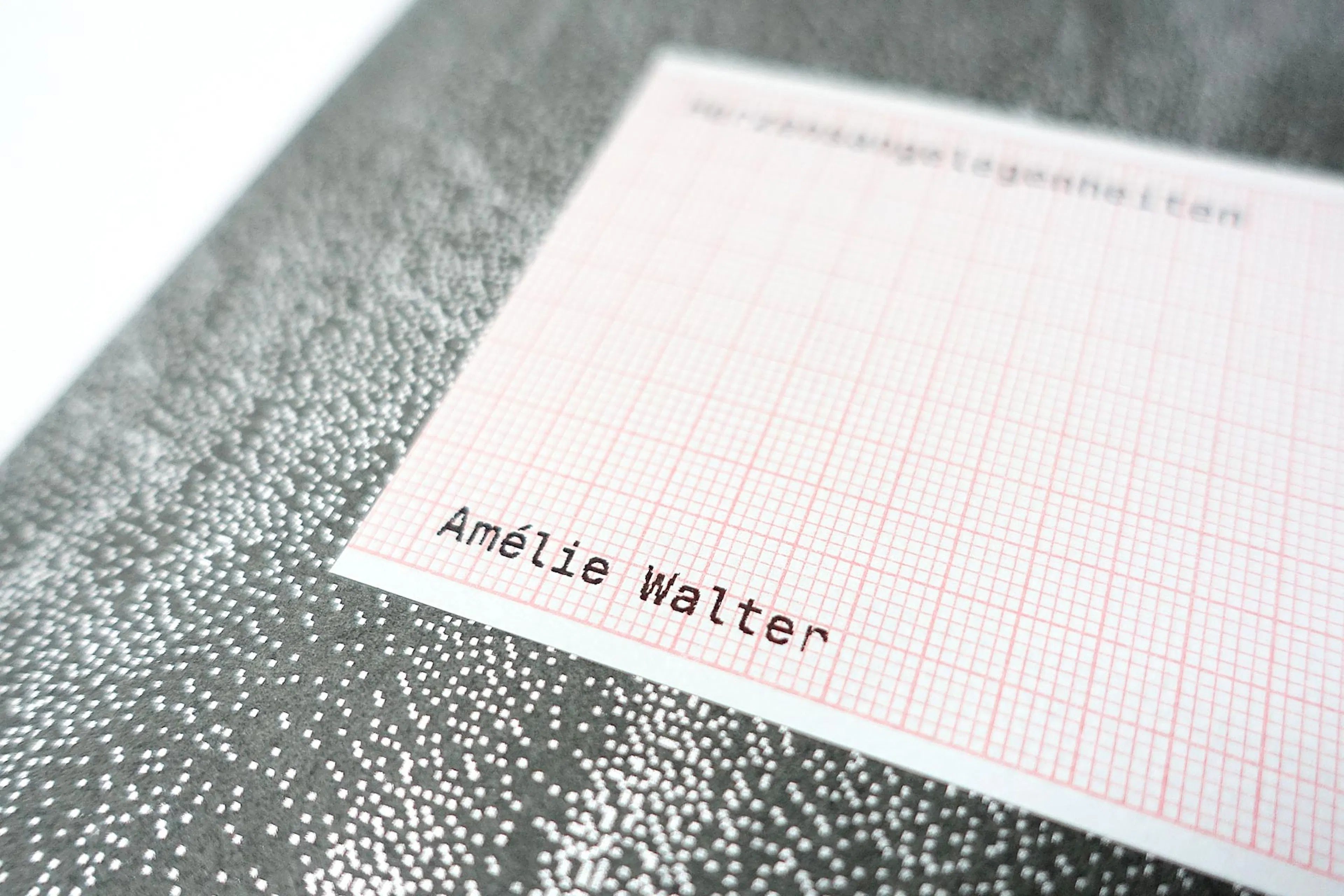 Details of the cover design of Amélie Walter's photo book "Herzensangelegenheiten"