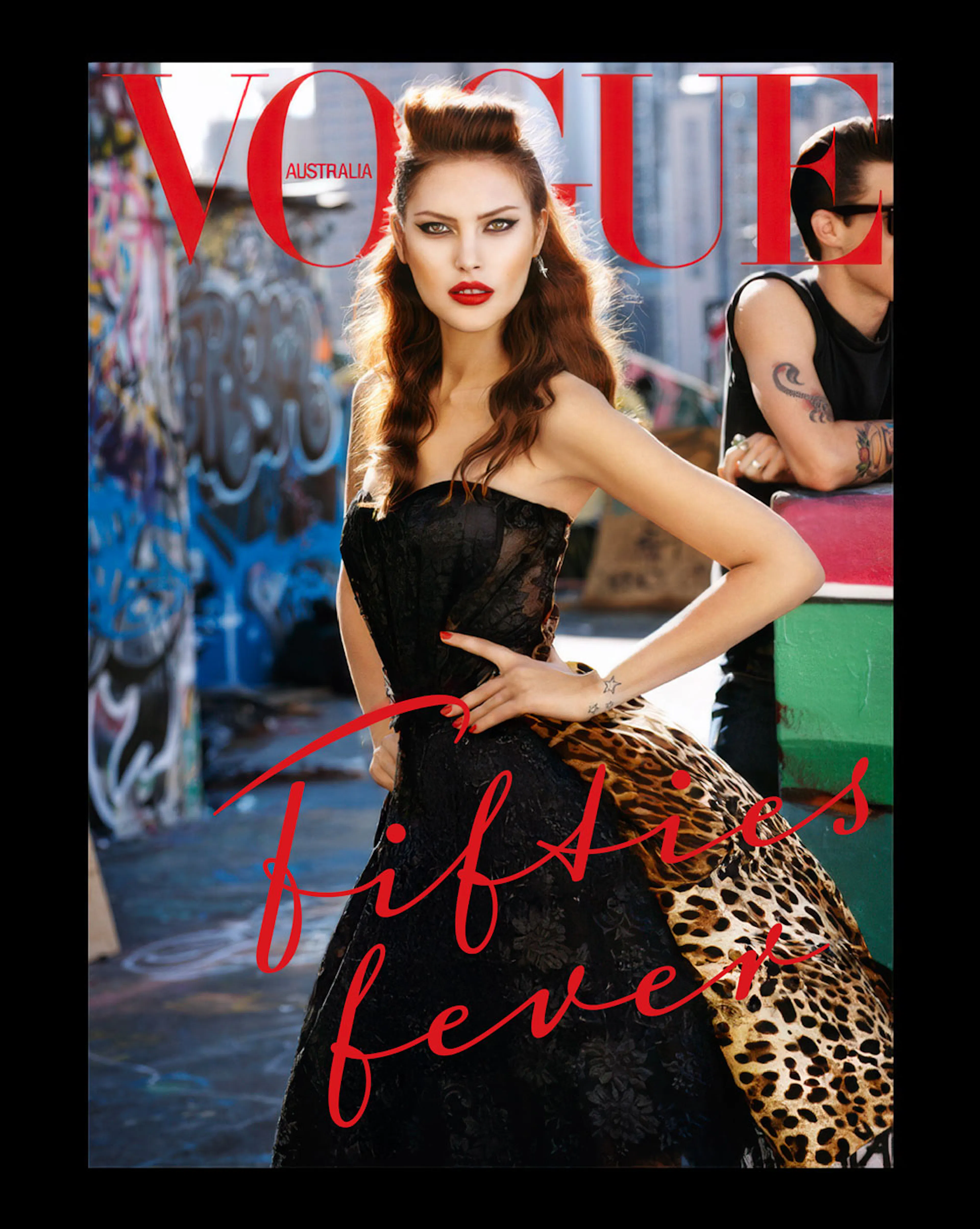 Luxus Brut Font used on the VOGUE magazine title