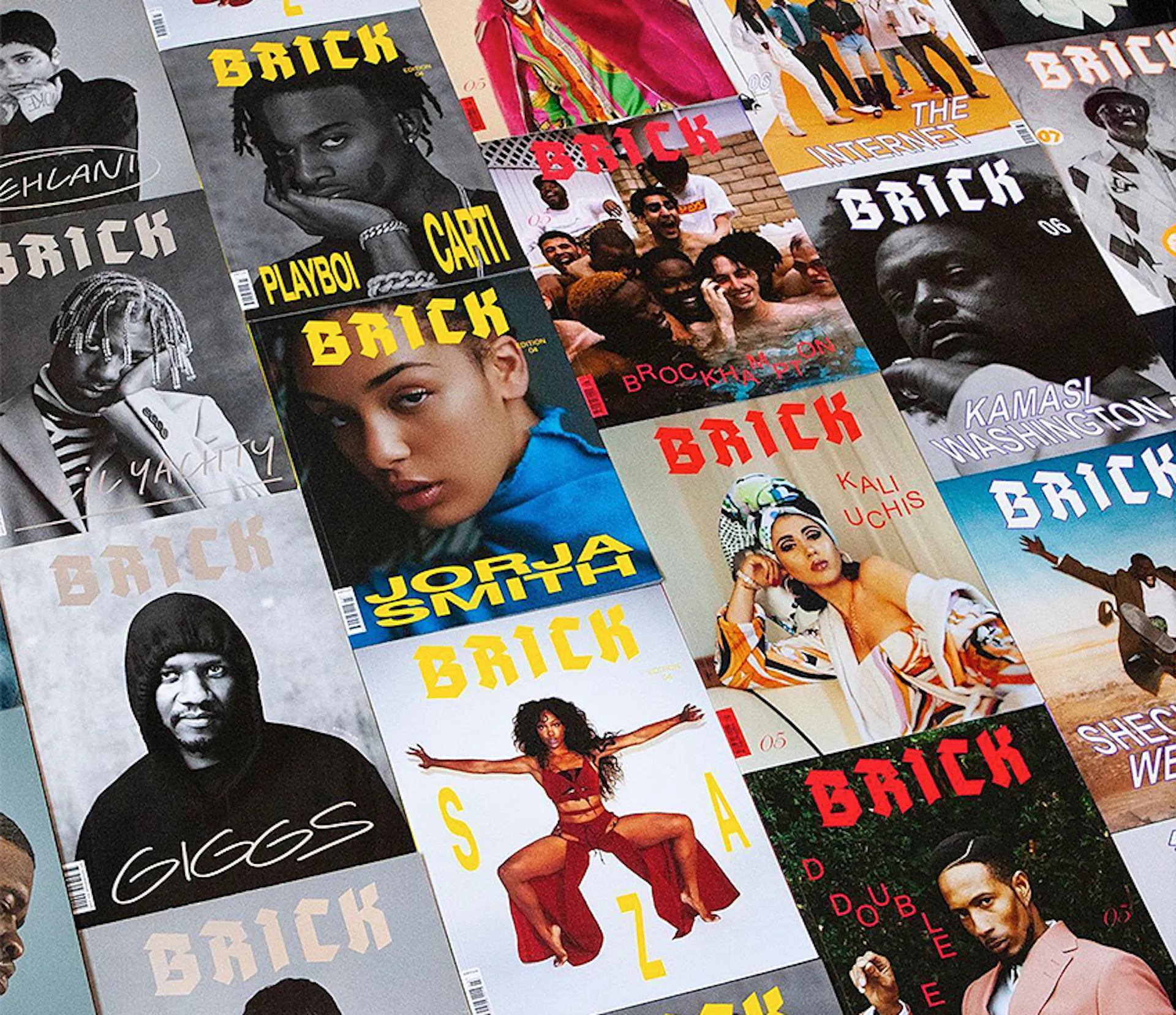 Adhesive Nr Seven Font in use for BRICK magazine masthead design