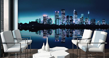 fotobehang in kantoor