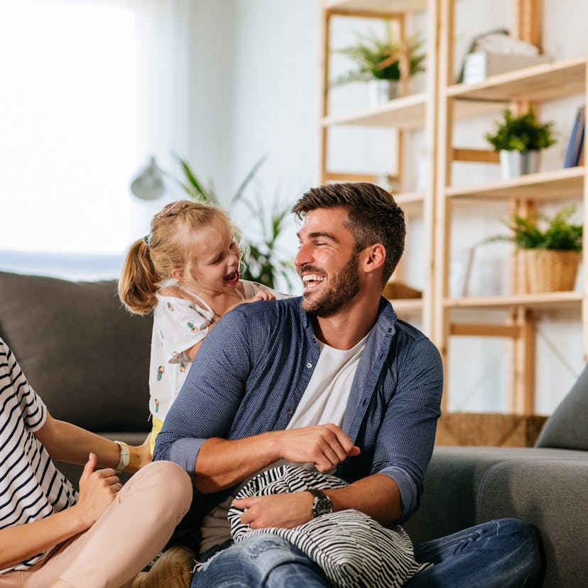happy family at home