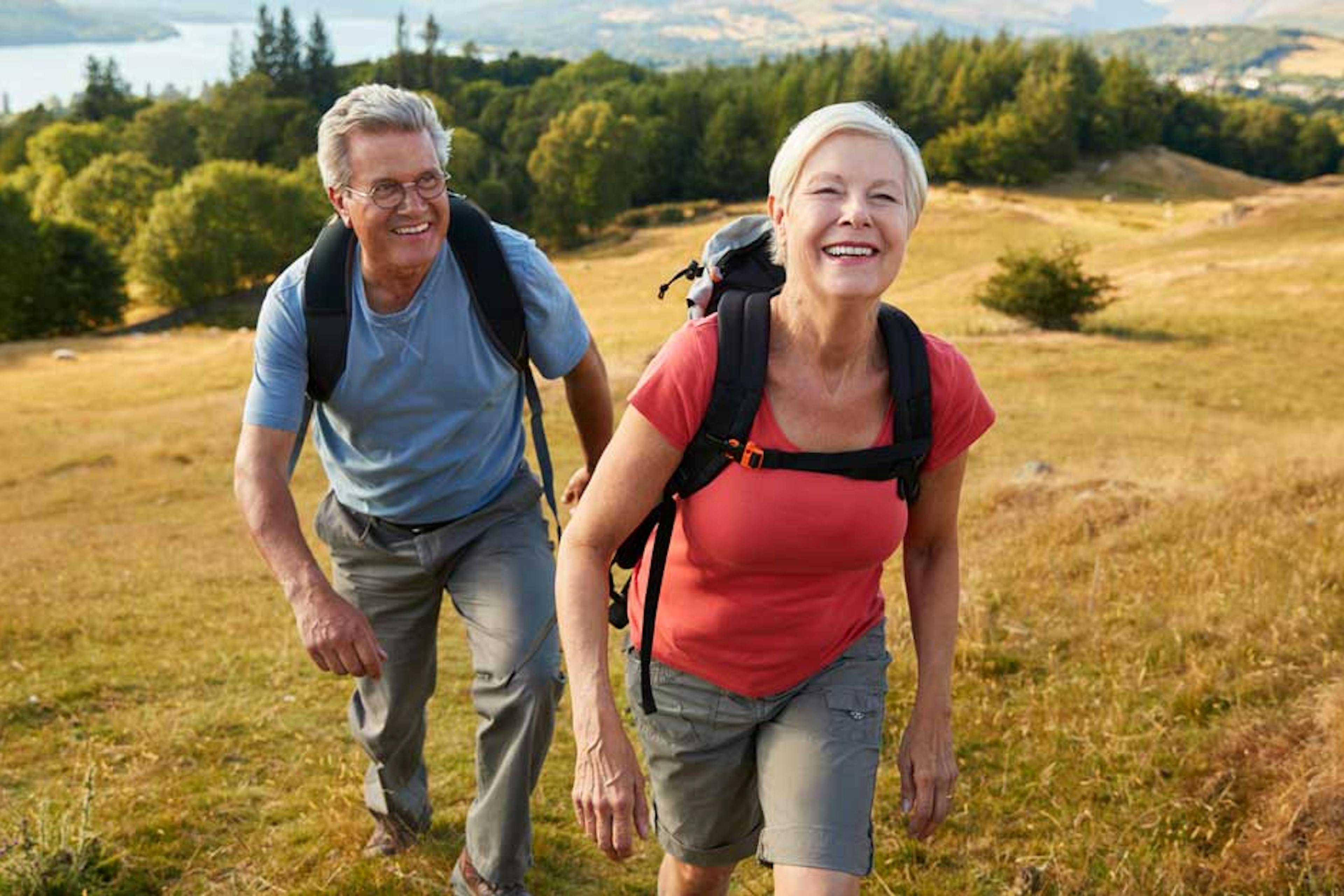 older couple hiking