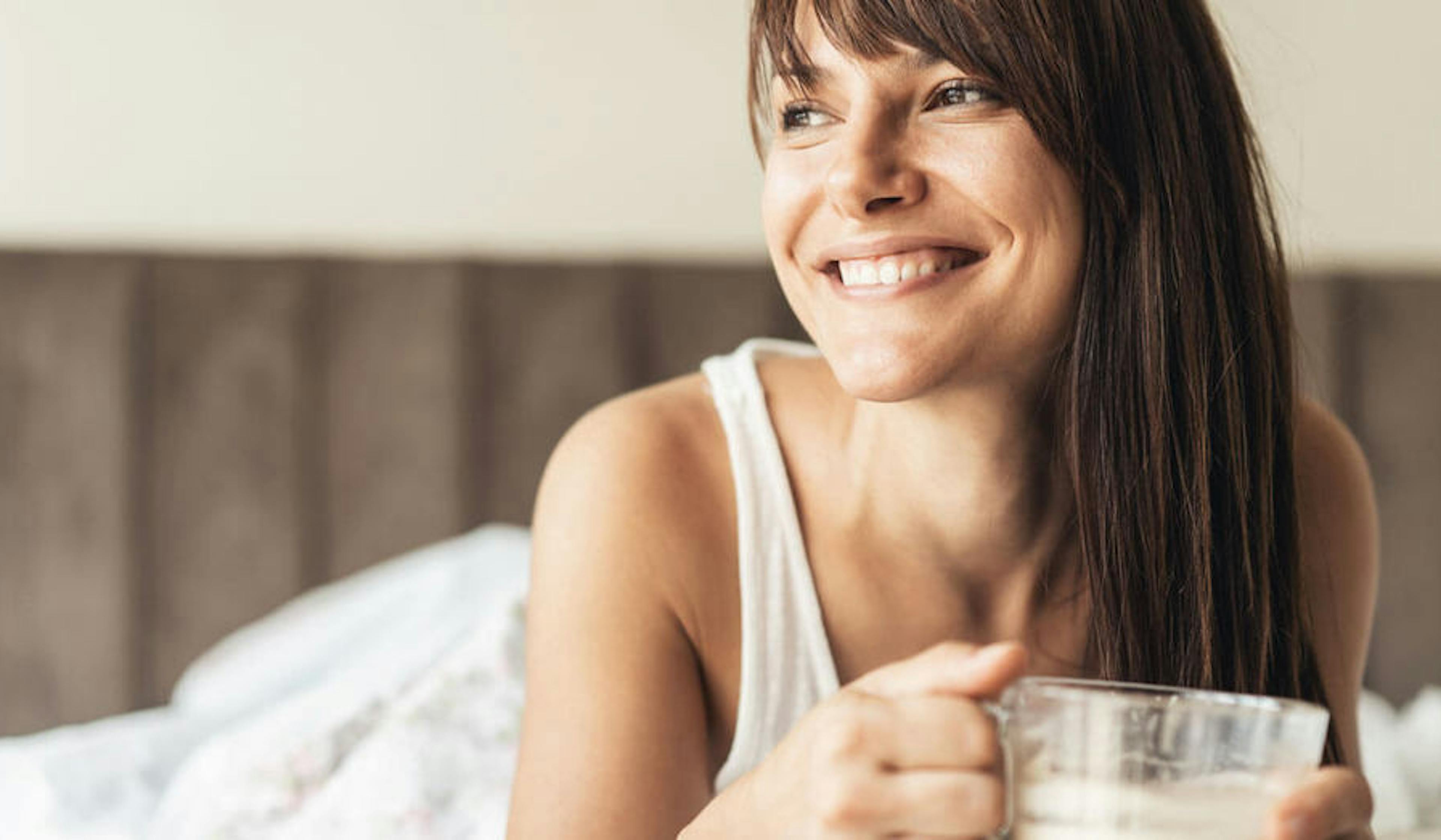 woman laying in bed