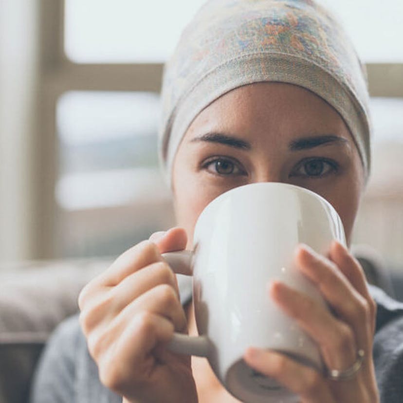 young woman with cancer