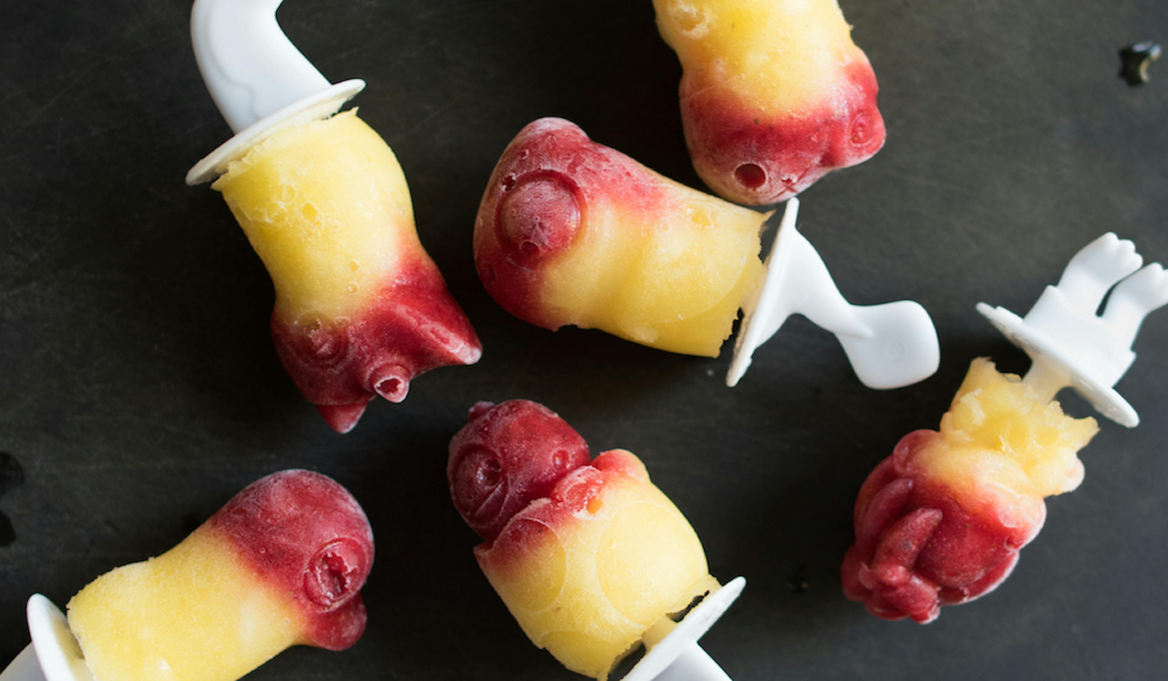 homemade popsicles charachter pops