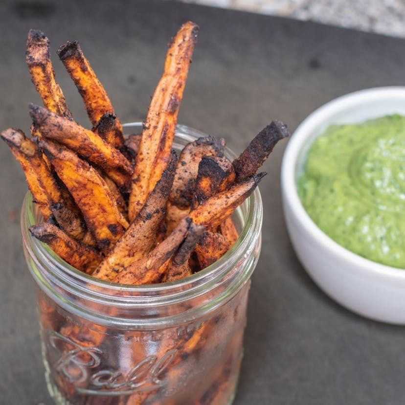 Sweet Potato Fries with Avocado Dipping Sauce