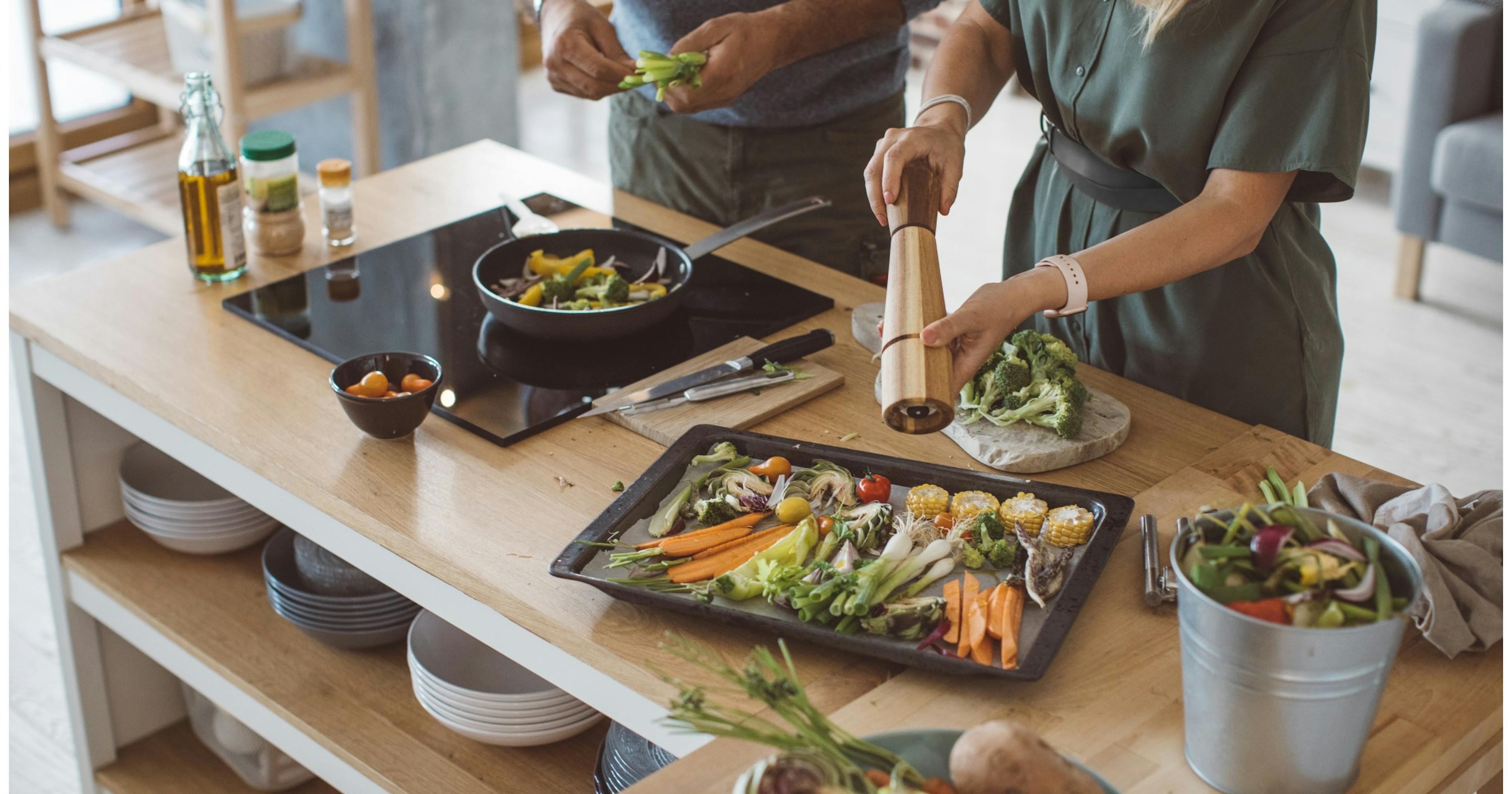 healthy family dinner