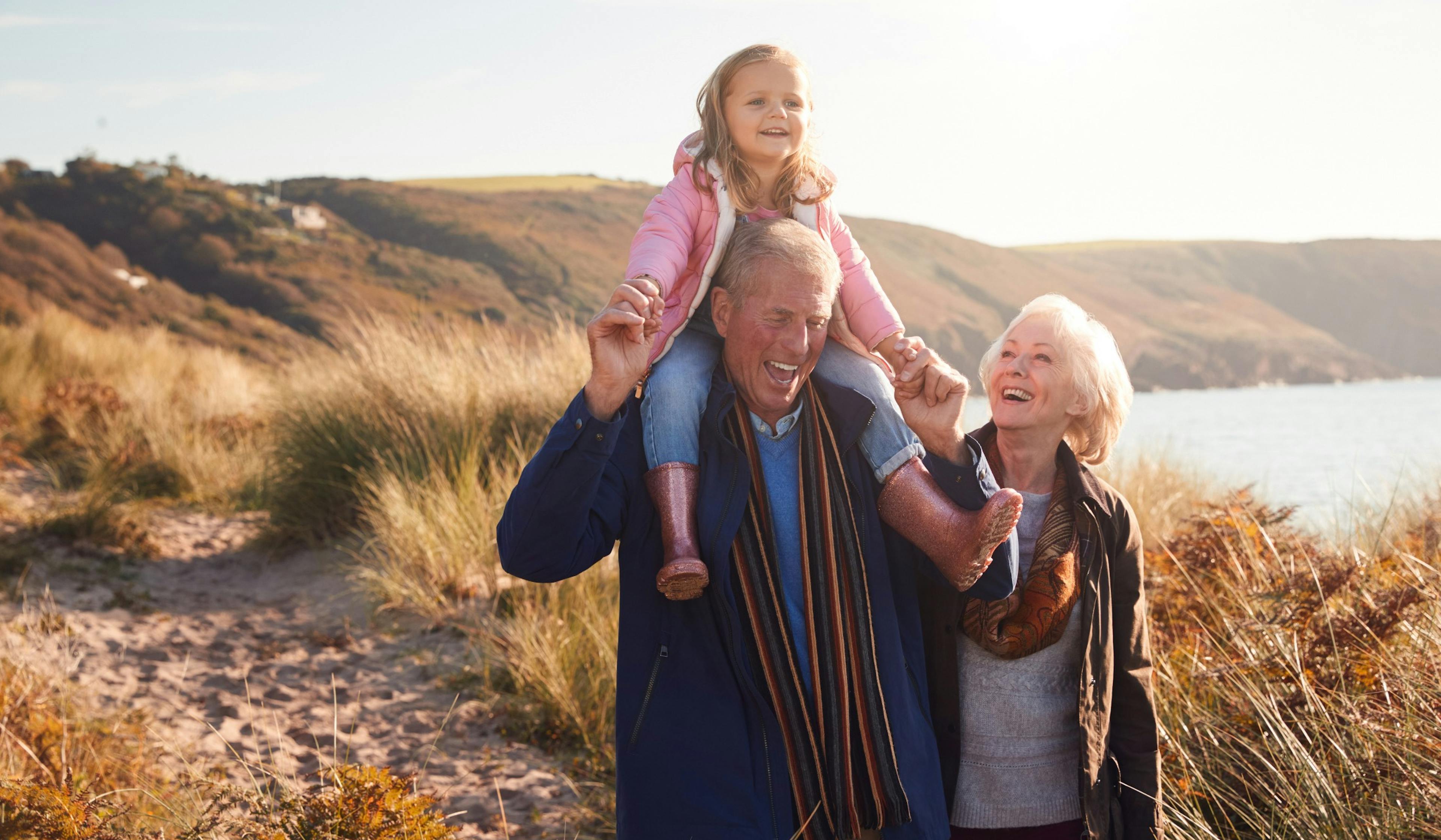 Grandparents and granddaughter