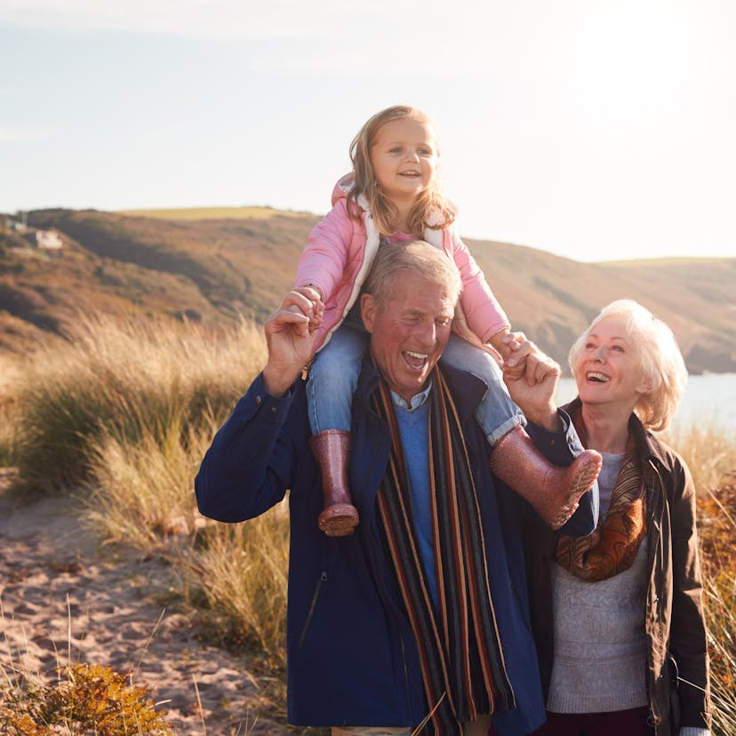 Grandparents and granddaughter