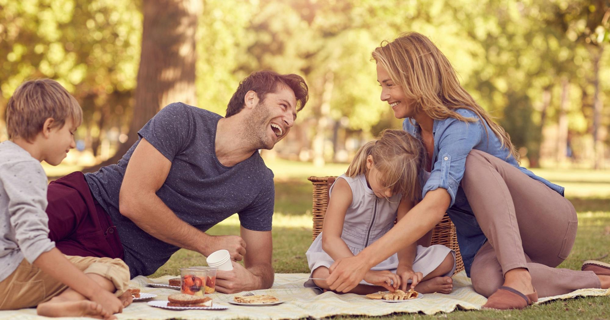 Happy family on picnic