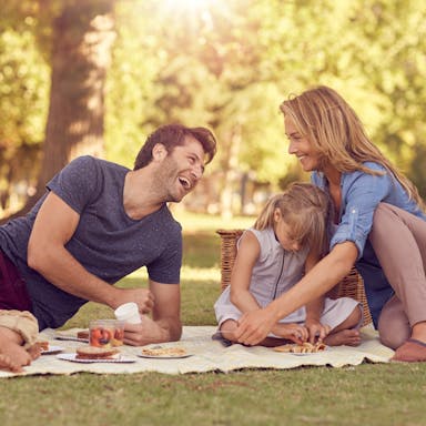 Happy family on picnic