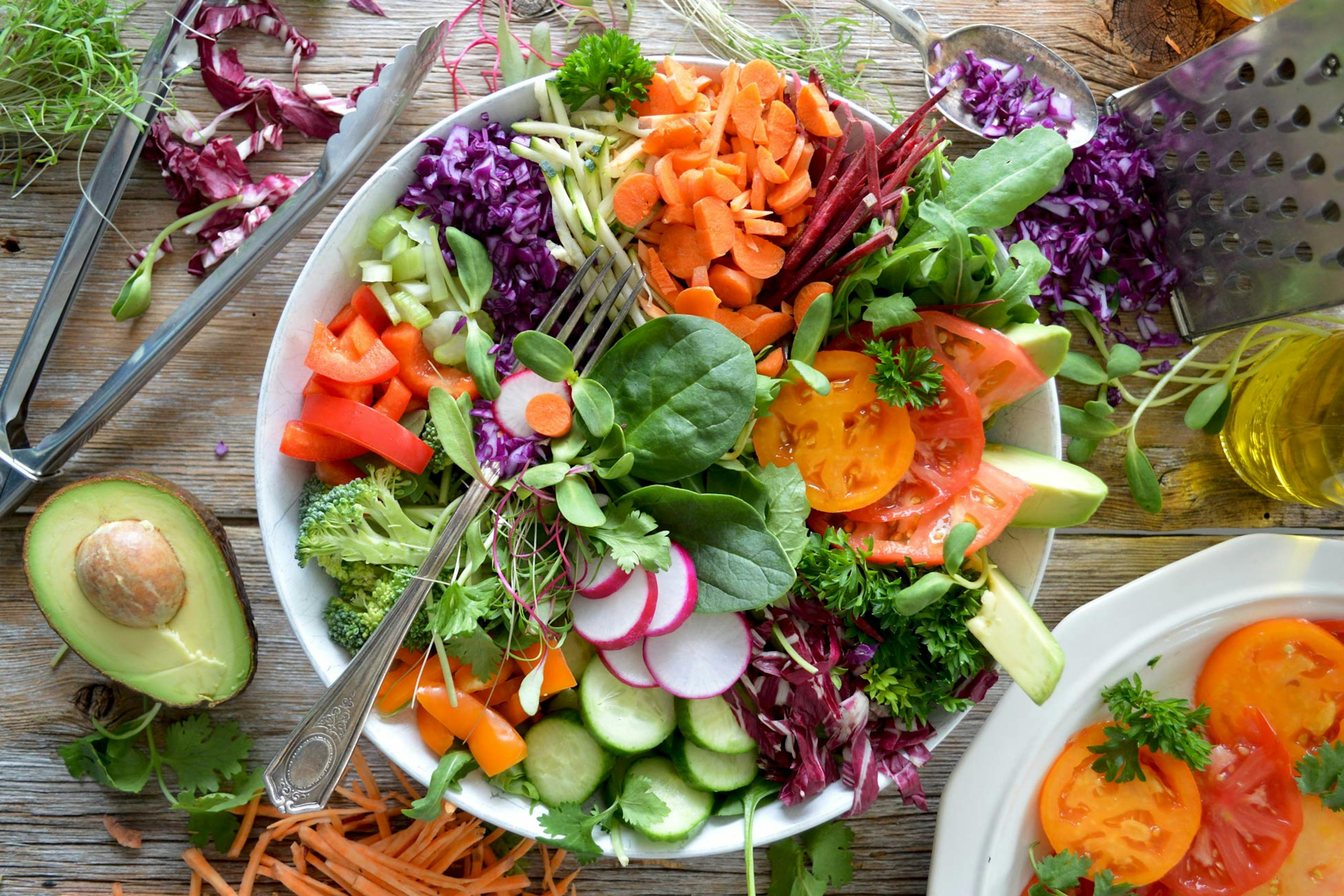 healthy colorful salad