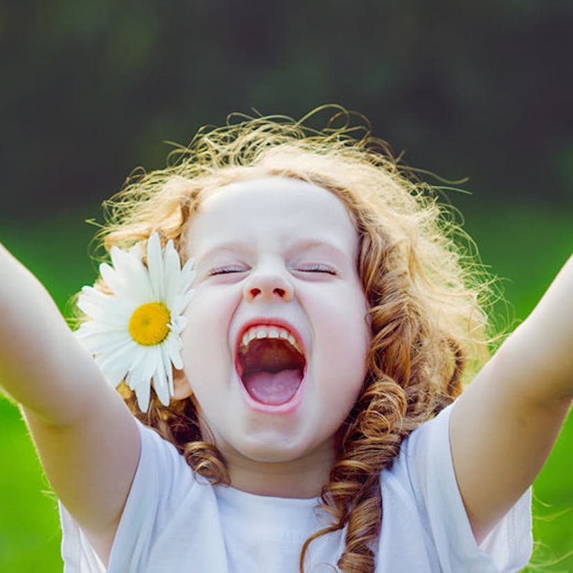 excited little girl