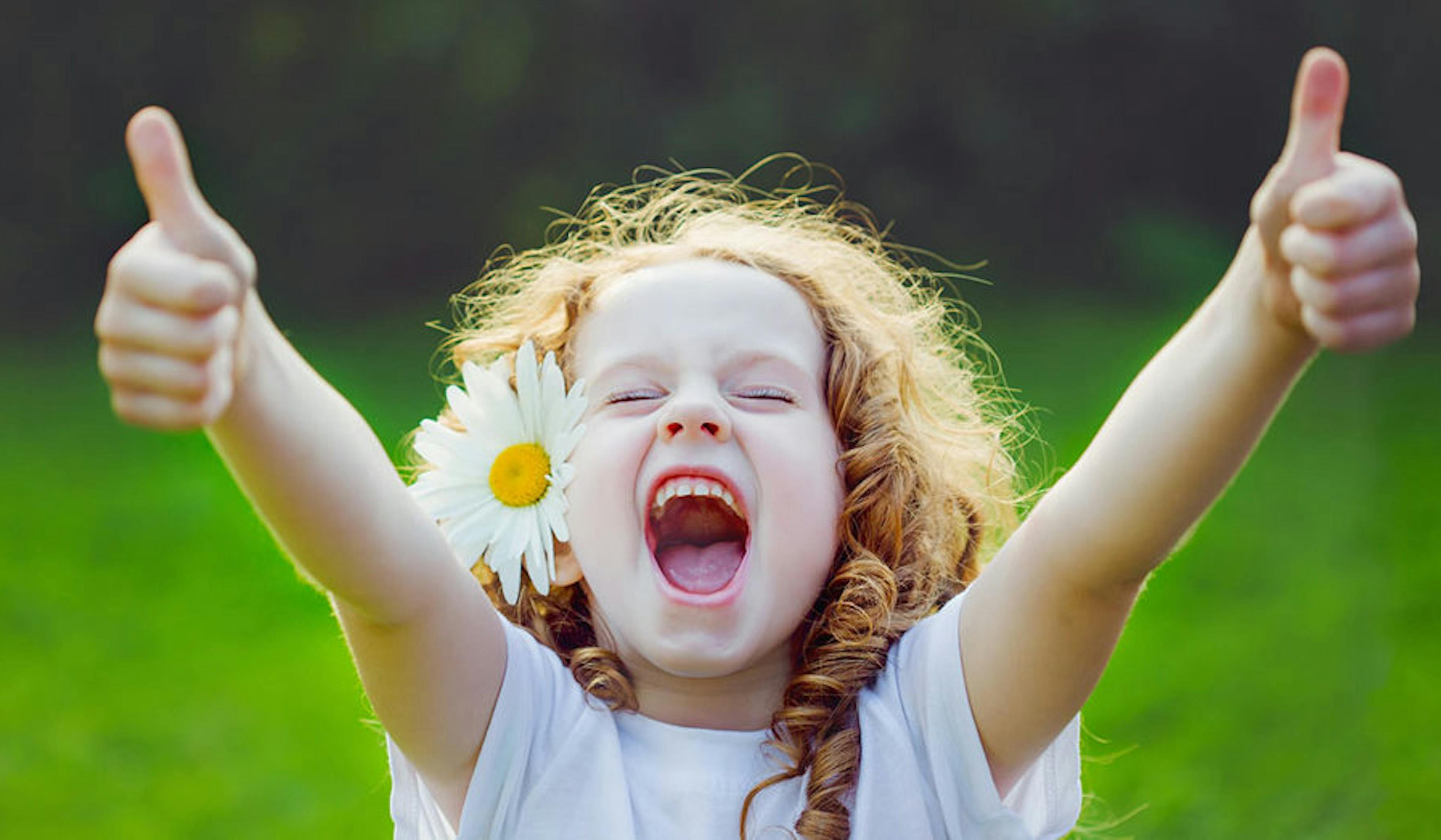 excited little girl