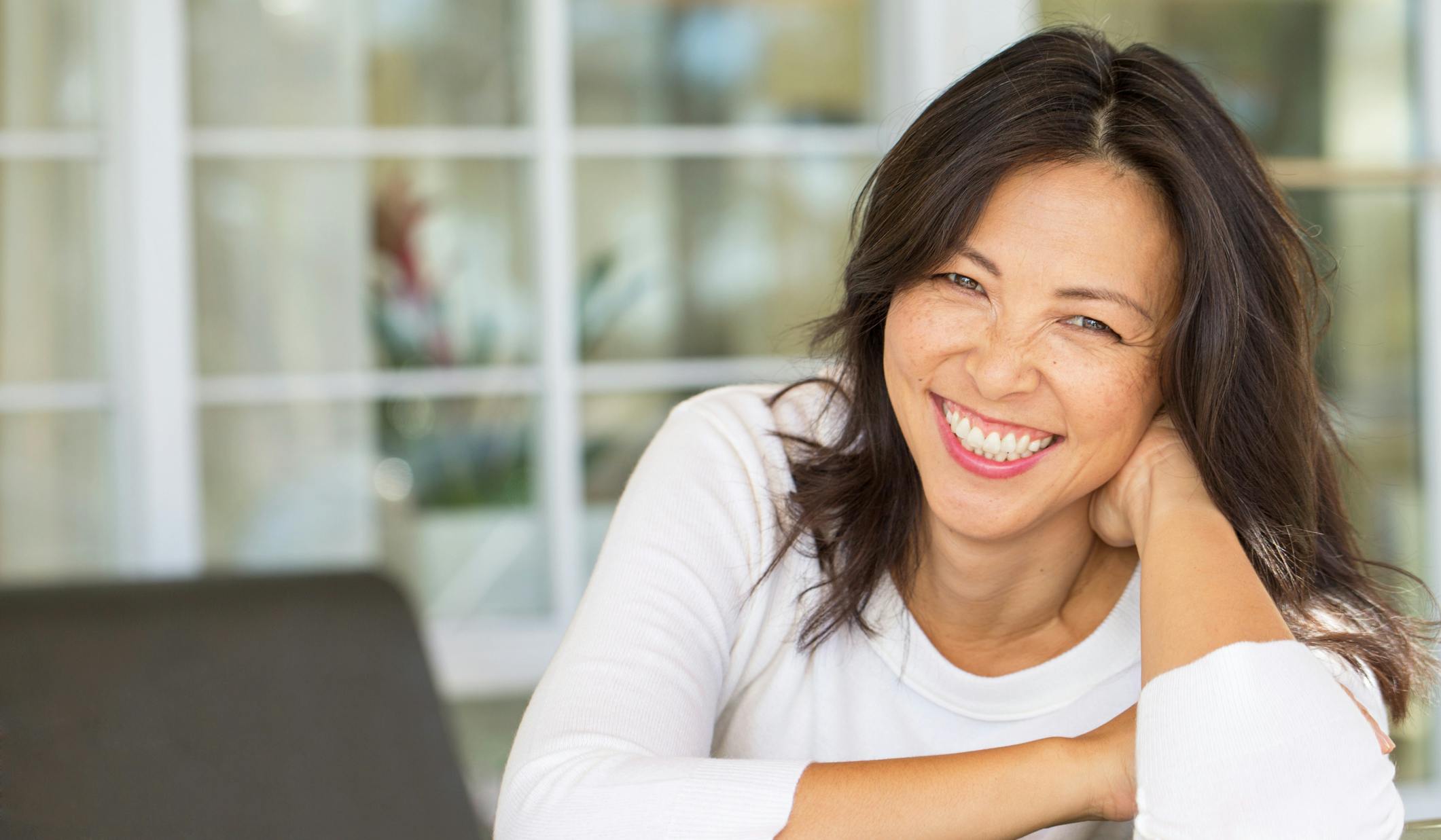 Portrait of an Asian woman smiling