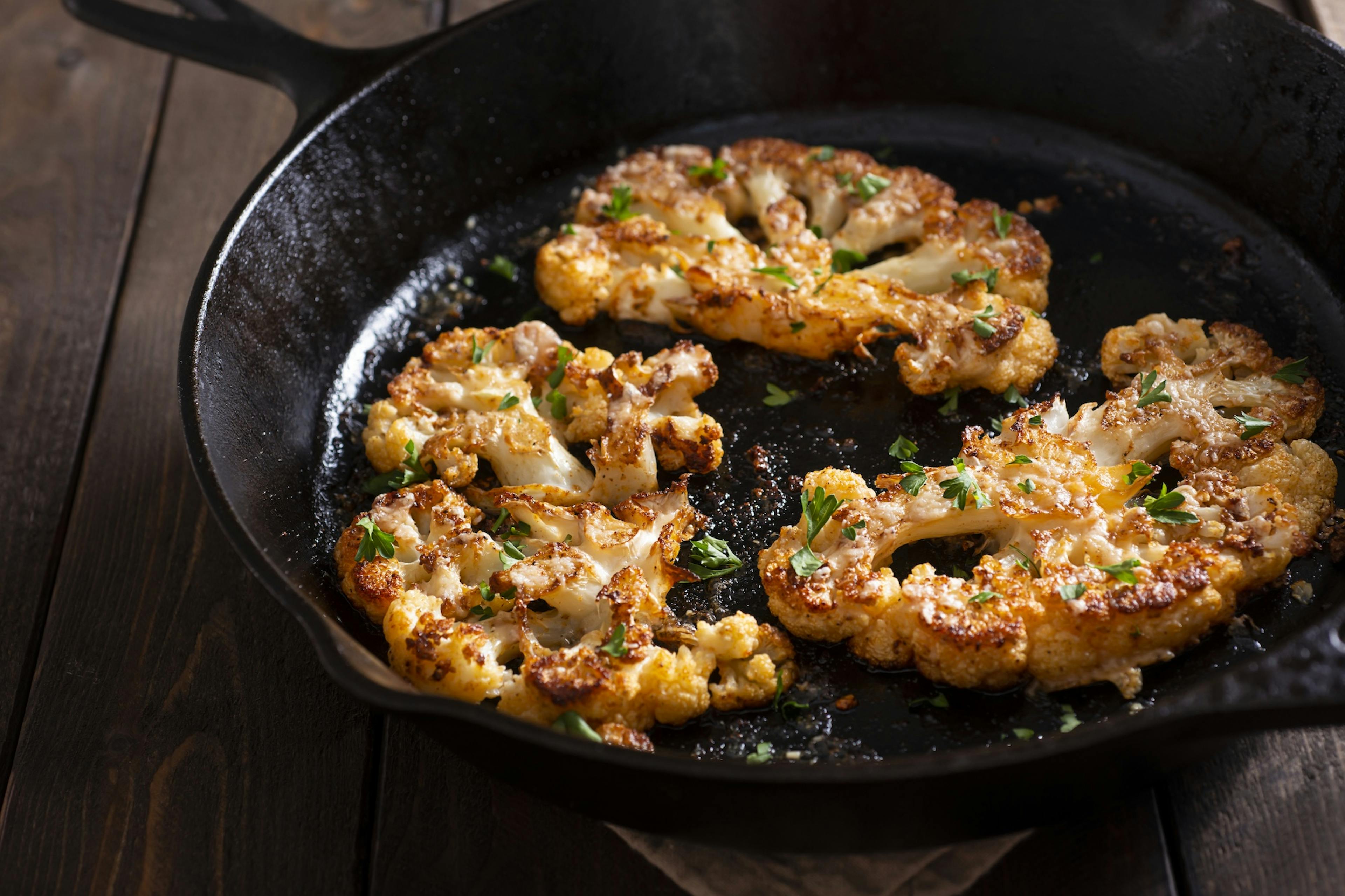pan roasted cauliflower